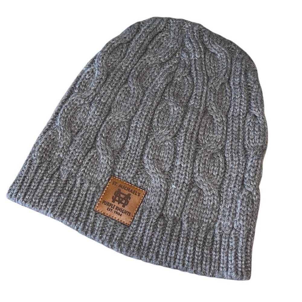 St. Michael’s Purple Knights knit beanie Brown Gray OS